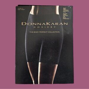 NWT Donna Karan Hosiery Black Mid Thigh Shaper Shorts Size XS/S